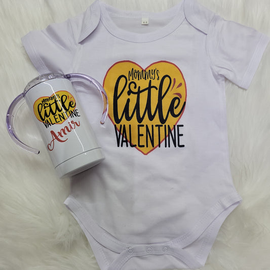 Customized Baby Body Suit & Sippy Cup Gift Set