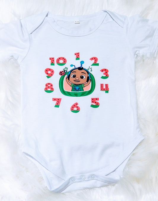 Customized Baby Bodysuit (All White)